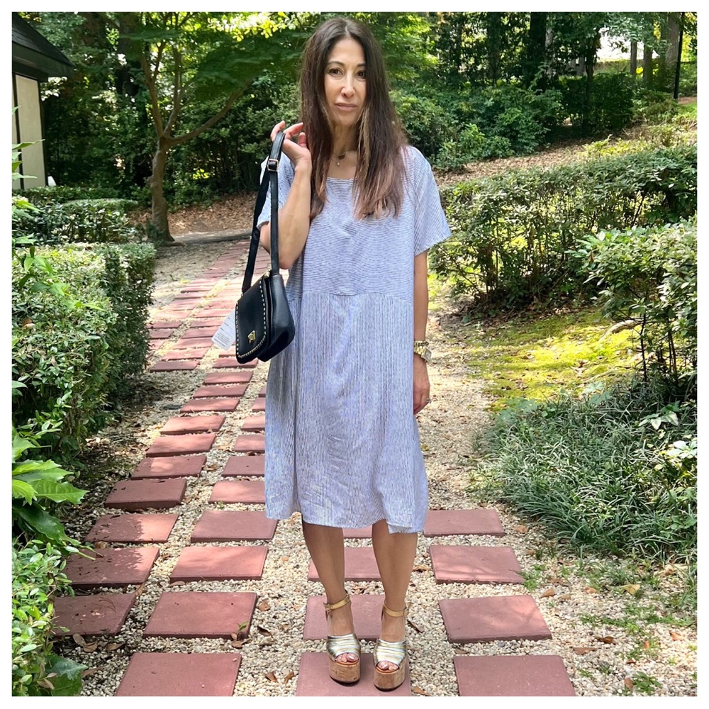 44 MADE IN ITALY CHIC STRIPED DRESS